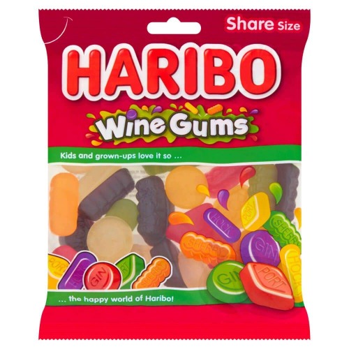 HARIBO Wine Gums Chew Bag , Blackcurrant, 140 g