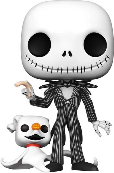 Funko Pop! Disney: The Nightmare Before Christmas - 10 Inch Jack Skellington with Zero - 10 inches