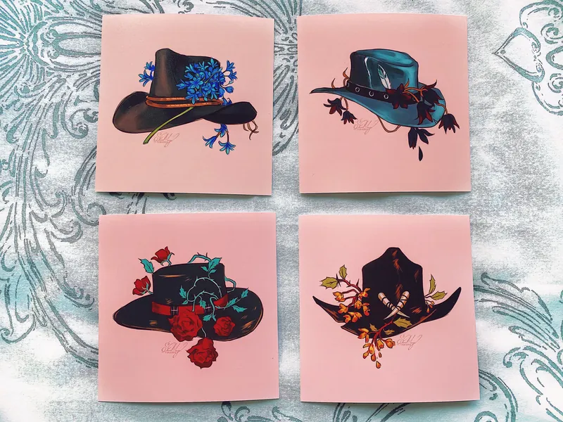 Floral Hat Prints