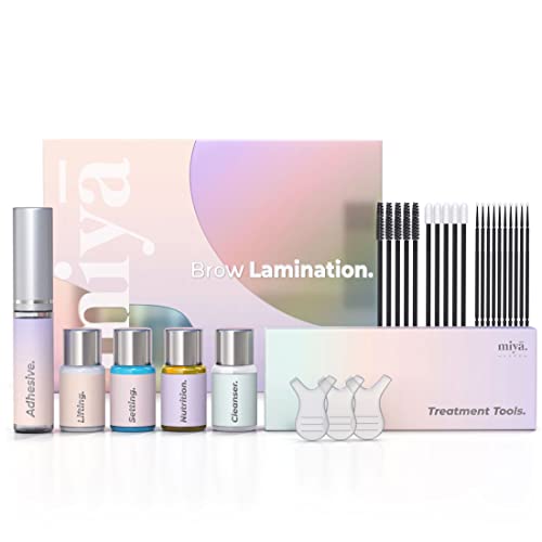 MIYA LASH Professional Eyebrow Lamination with Keratin | DIY Brow Lift Kit | Fuller, Thicker Brows for 6 weeks | Easy to Use | Includes Instruction, Treatment Tools & Brushes