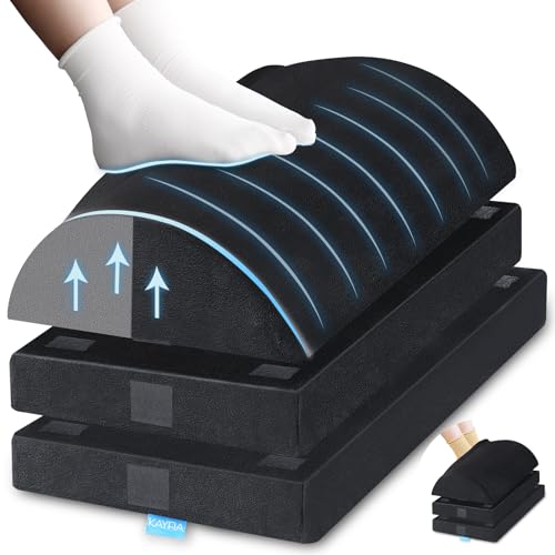 XXL(20in) Foot Rest for Under Desk at Work with 3 Adjustable Heights, Foot Stool with Bamboo Charcoal Foam, Feet Warm Pocket Footrest for Office Gaming Chair, for Leg Support -Black - Black (Bamboo Charcoal Foam)