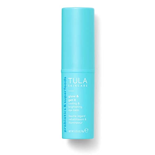 TULA Skin Care Eye Balm Glow & Get It - Dark Circle Treatment, Instantly Hydrate and Brighten Undereye Area, Portable and Perfect to Use On-the-go, 0.35 oz. - Glow & Get It