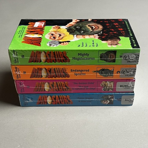 Dinosaurs VHS Lot 1991 TV Disney Jim Henson # 1 3 4 6 Home Video RARE 90's Kids