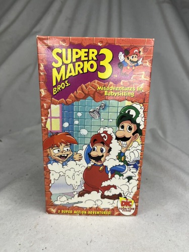 Super Mario Bros 3 Misadventures in Babysitting VHS Tape (1990) Nintendo