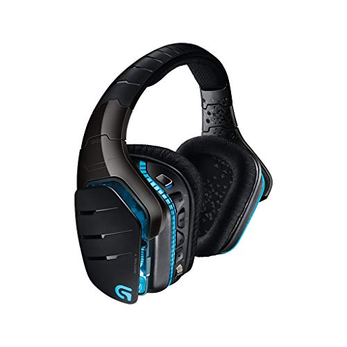 Logitech G933 Artemis Spectrum – Wireless RGB 7.1 Dolby and DTS Headphone Surround Sound Gaming Headset – PC, PS4, Xbox One, Switch, and Mobile Compatible – Advanced Audio Drivers – Black