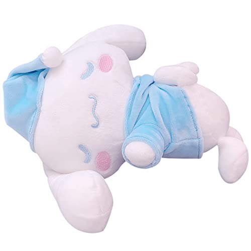 NGCJZF Cinnamoroll Plush Toy, 10 inch Kawaii Cinnamoroll Plush Doll, Cute Cartoon Cinnamoroll Sleep Plush Toys, Animals Stuffed Soft Plushie Gifts for Children, Adults and Anime Fans - Blue