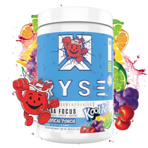Ryse Element Series BCAA Focus | Hydrate, Focus, Recover | Designed For Versatility | With BCAAs, Caffeine, & Electrolytes | 30 Servings (Tropical Punch) - Tropical Punch