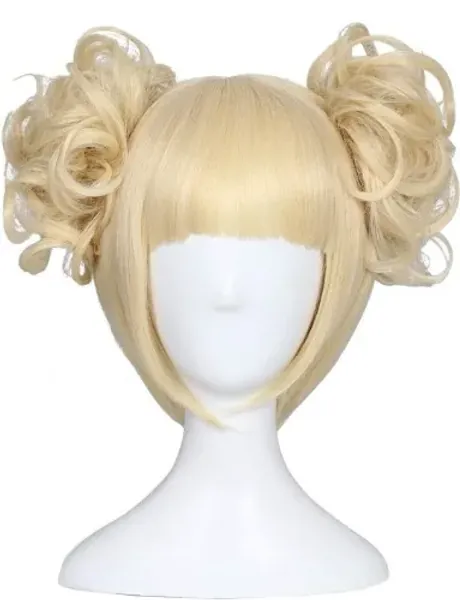 Amazon.com: ColorGround Blonde Cosplay Wig and 2 Detachable Buns with Clips : Clothing, Shoes & Jewelry