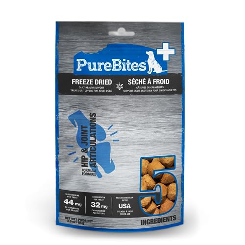 PureBites+ Freeze Dried Dog Treat 85g | Hip & Joint | 5 Ingredients | Made in USA - Hip & Joint