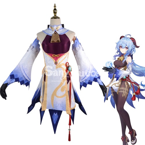 【In Stock】Game Genshin Impact Cosplay Ganyu Cosplay Costume Plus Size - XL