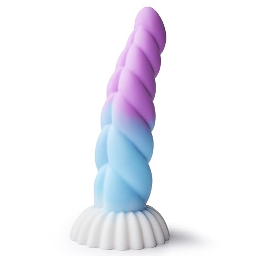 Realistic Monster Silicone Dildo - 11.2" Shaped Liquid Dildo with Strong Suction Cup, Huge Thick Dildo for Women, Anal Plug Dildo Prostate Massager Adult Sex Toy - 11.2 in - Pink,Blue&White