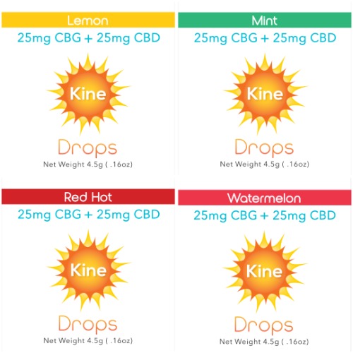 Kine Drops CBG/CBD Singles - 1:1 Ratio (50mg) - Watermelon CBG/CBD 1:1 (50mg)