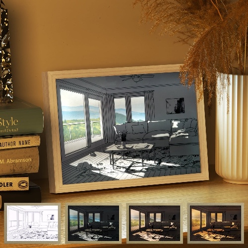 Decorative LED Paintings, Wall Lights, Table Decor - DOG