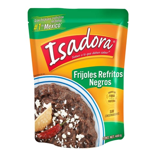 Isadora Frijoles Refritos Negros - 400 g - Frijoles - Negros - 400 g (Paquete de 1)