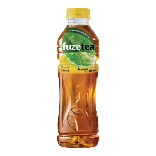 Fuze Tea 6 Pack Té Negro y Limón 600 ml cada uno. - Té Negro y Limón - 600 ml (Paquete de 6)