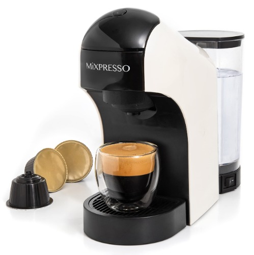 Mixpresso Dolce Gusto Machine, Latte Machine - Máquina de capuchino blanco y negro compatible con Nescafe Dolce Gusto - Blanco