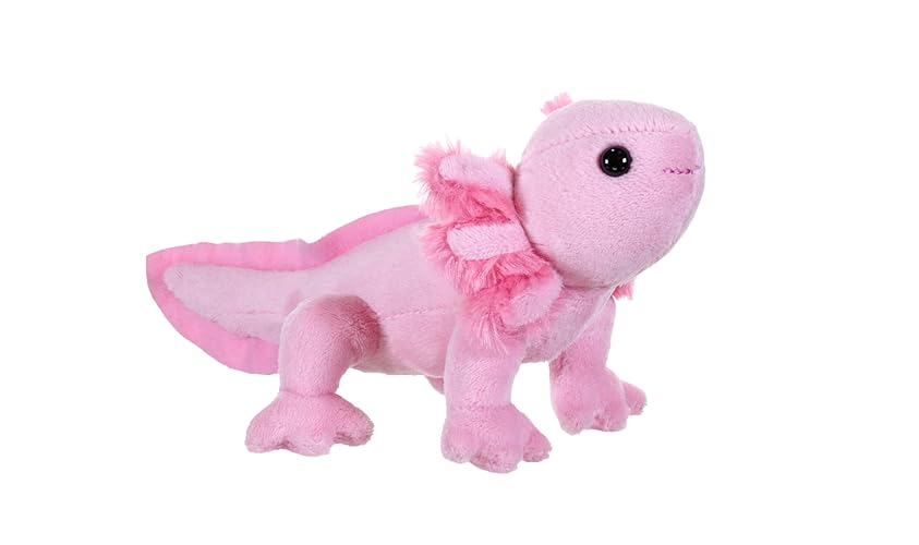 Wild Republic Pocketkins Eco Axolotl, Animal en Peluche, 12 cm, Jouet en Peluche, Fabriqué à partir de Matériaux Recyclés, Écologique