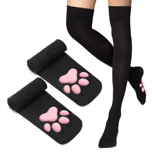 Cat Paw Pad Socks Thigh High