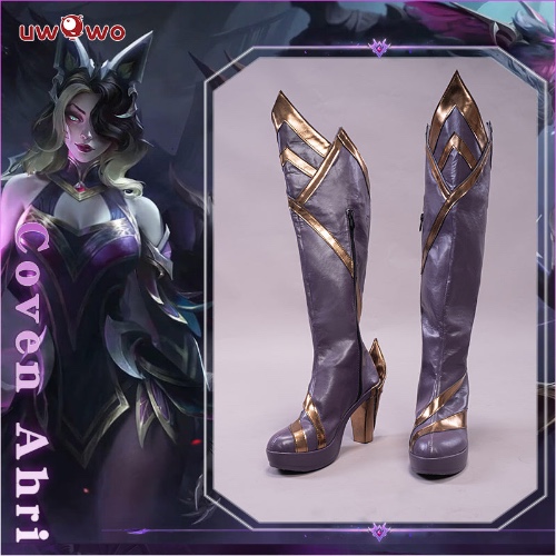 Uwowo Game League of Legends Coven Ahri Cosplay Shoes - 36