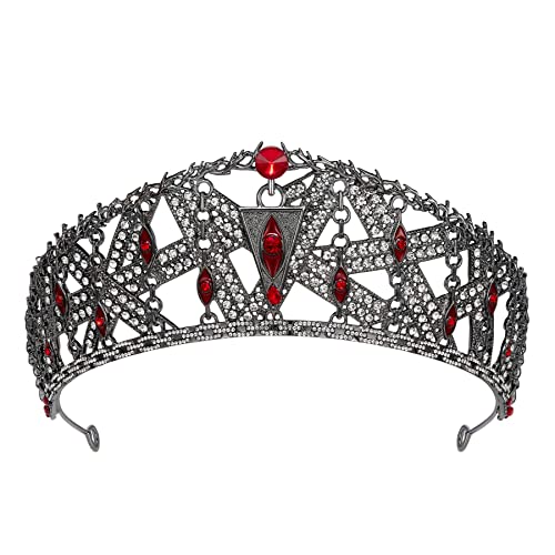 SWEETV Tarot Tiara Crown Queen Crowns for Women Princess Tiara Diadem for Halloween Costume Cosplay Party - XII The Hanged Man