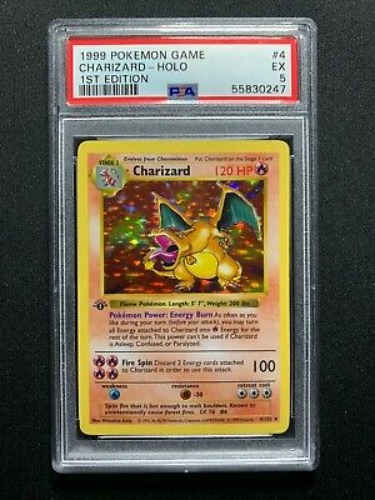 1999 Pokemon 1st Edition Shadowless Charizard Holo 4/102 PSA 5 Rare Thick Stamp!  | eBay