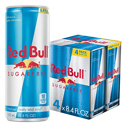 Red Bull Energy Drink, Sugar Free, 8.4 Fl Oz (4 Pack) - Sugar-Free - 8.4 oz., 4pk