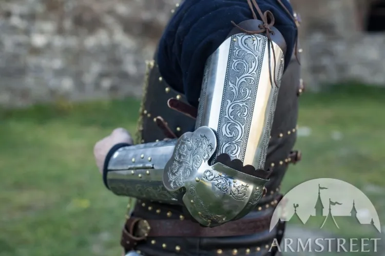 Medieval Armor Arms “Knight of Fortune” Etched