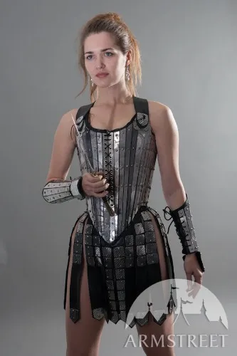 Fantasy “Lady Warrior” Functional Etched Armor Corset