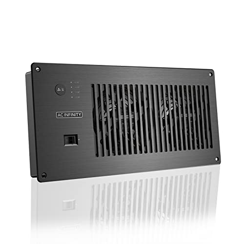 AC Infinity AIRPLATE P7, Quiet Cooling Cabinet Fan System with Power Outlets and USB Ports, Intelligent Thermal Triggering, for Home Theaters, Entertainment Centers, and AV Cabinets