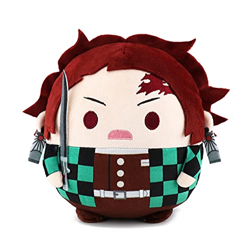 ZIFUNMUR Anime Plush Doll Toy Tanjirou Nezuko Stuffed Plushie Figures Keychain Decoration Kids Gifts Halloween Cosplay Props (Kamado Tanjirou, 20cm/7.87inch) - Kamado Tanjirou - 20cm/7.87inch