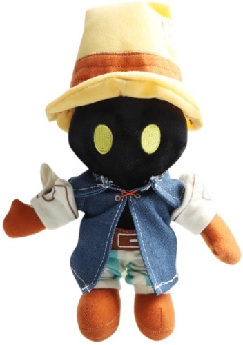Kejodiy The Black Mage Vivi Ornitier Plush Doll Figure Toy Stuffed Plushie Home Decoration Gift for Game Fans 10.5 in (Black) - Black