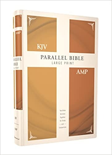 KJV, Amplified, Parallel Bible, Large Print, Hardcover, Red Letter: Two Bible Versions Together for Study and Comparison - Hardcover, Large Print