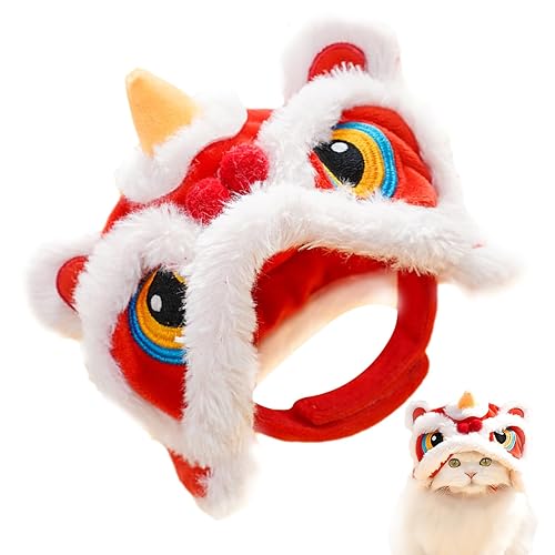 Chinese Costume Lion Dance Hat for Dog