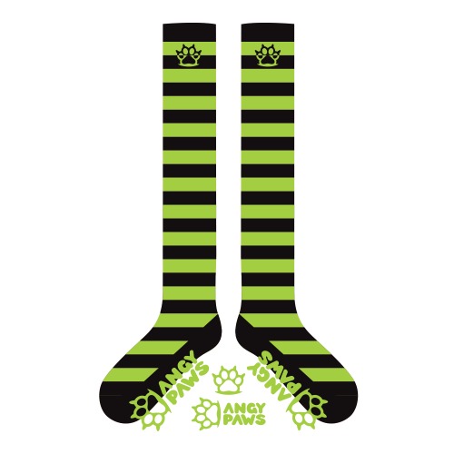 Neon Green vs Black Sockies