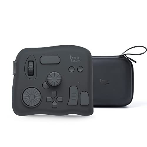 TourBox NEO, Custom Controller for Photo Video Editing, Color Grading, Ilustration, Mac/Windows, Adobe Photoshop Lightroom Premiere Illustrator Davinci Resolve After Effects Final Cut Pro Keyboard - With Storage Bag