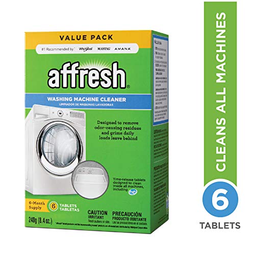 Affresh Washing Machine Cleaner, Cleans Front Load and Top Load Washers, Including HE, 6 Tablets - 6 Count (Pack of 1) - Carton - Washing Machine Cleaner