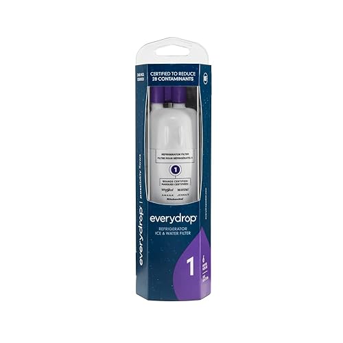 everydrop by Whirlpool Ice and Water Refrigerator Filter 1, EDR1RXD1, Single-Pack , Purple - Dark Blue