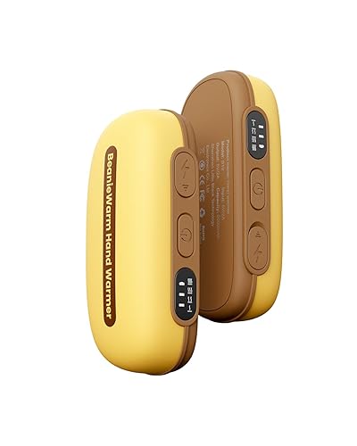 SWEETFULL Rechargeable Hand Warmers 2 Pack, Electric Handwarmer Reusable, 16H Long-Wear, 130°F Max 4-Level Heat, USB-C Charger 10,000mAh, Ideal Gift for Women & Moms hot Hands in Cold Days - Yellow