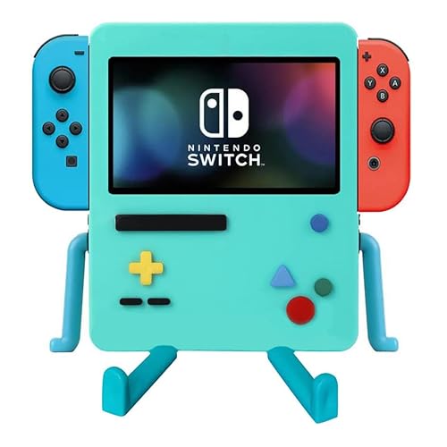 IRISFLY Stand for Nintendo Switch Accessories, USB Portable Dock Playstand for Nintendo Switch OLED Cute Case Decor (Blue) - Blue
