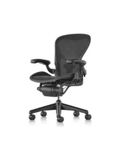 Herman Miller Aeron Chair, Size B, All Features, Fully Adjustable Arms, Tilt Limiter and Seat Angle, Adjustable Posturefit – Office Chair @ Work
