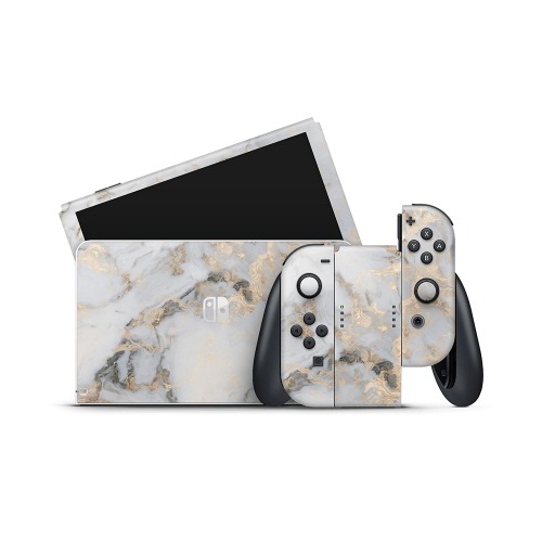 Modern Marble Nintendo Switch OLED Skin - Full Set