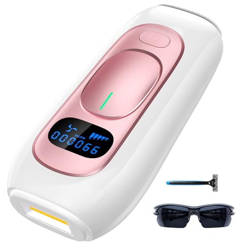 IPL Hair Removal for Women and Men, New Upgraded 999,900 Flashes Permanent Laser Hair Removal Device on Facial Legs Arms Armpits Body, At-Home Use