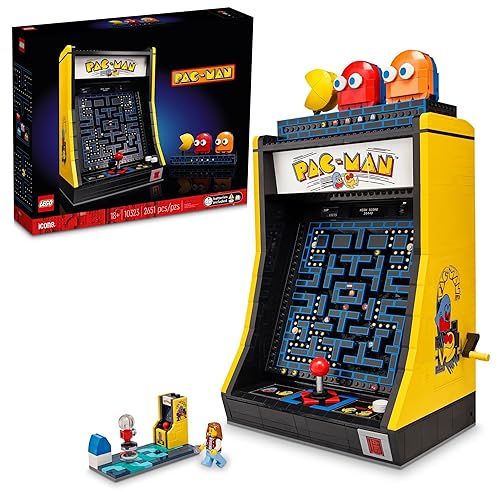 LEGO Icons PAC-Man Arcade Building Kit, Build a Replica Model of a Classic Video Game, Nostalgic Gift for Fans of Retro Video Games and Retro Décor, Includes PAC-Man, Blinky and Clyde, 10323