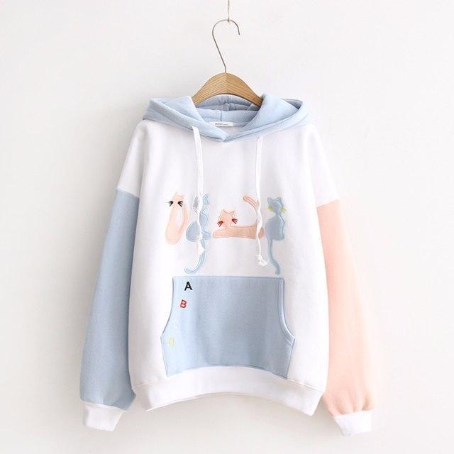 Little Neko Hoodie - White