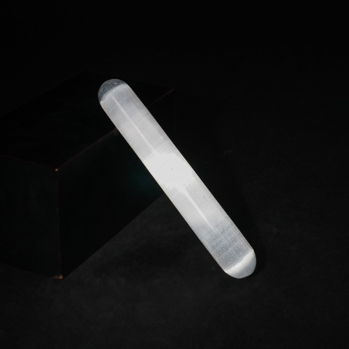 Genuine Cats-Eye Selenite Massage Wand from Morocco (142 grams)