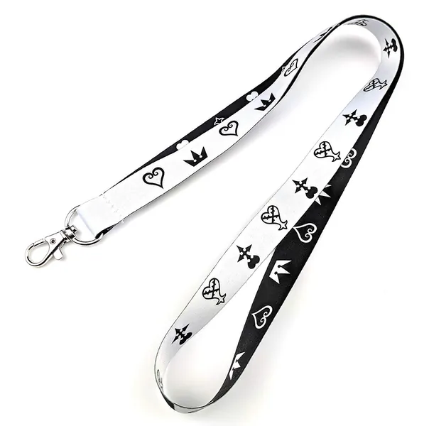 Hearts Kingdom Lanyard Key ID Badge Holder - Kingdom Hearts