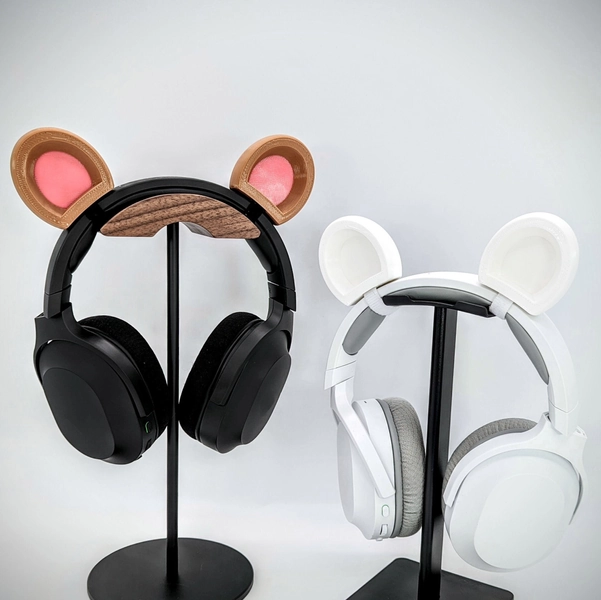 Bear Ears for Headphones, Grizzly Bears Cosplay Headset Accessories, Anime Twitch Streaming Props