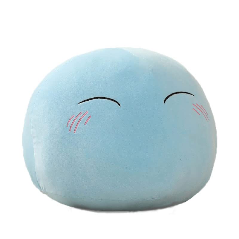ETUF Anime Plush Tempest Rimuru Slime Plushie Blue Stuffed Plush Doll Throw Pillows Sofa Cushion Room Christmas Decorations Birthday Gift Fans(Shy,17.7inch/45cm) - Happy 11inch