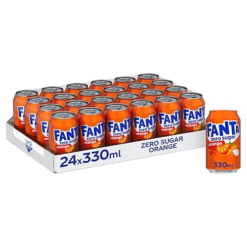 Fanta Can Orange Zero 330 ml (Pack of 24) - Orange Zero - 330 ml (Pack of 24)