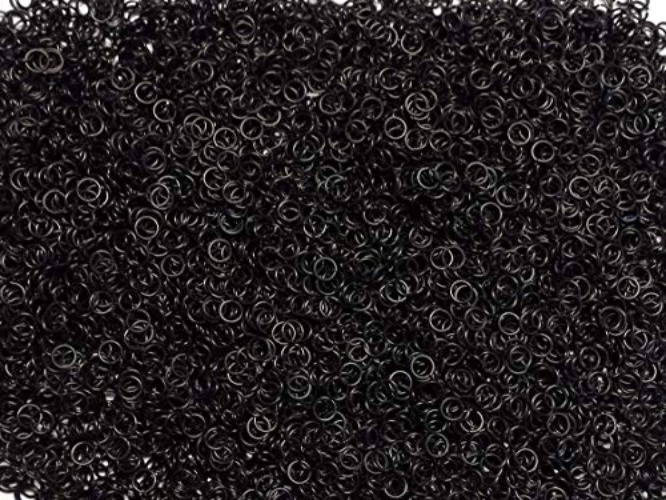 Chainmail Joe 1/4 Pound Black Anodized Aluminum Jump Rings 20G 3/16" ID (3300+ Rings) - 20 SWG 3/16" ID - Black